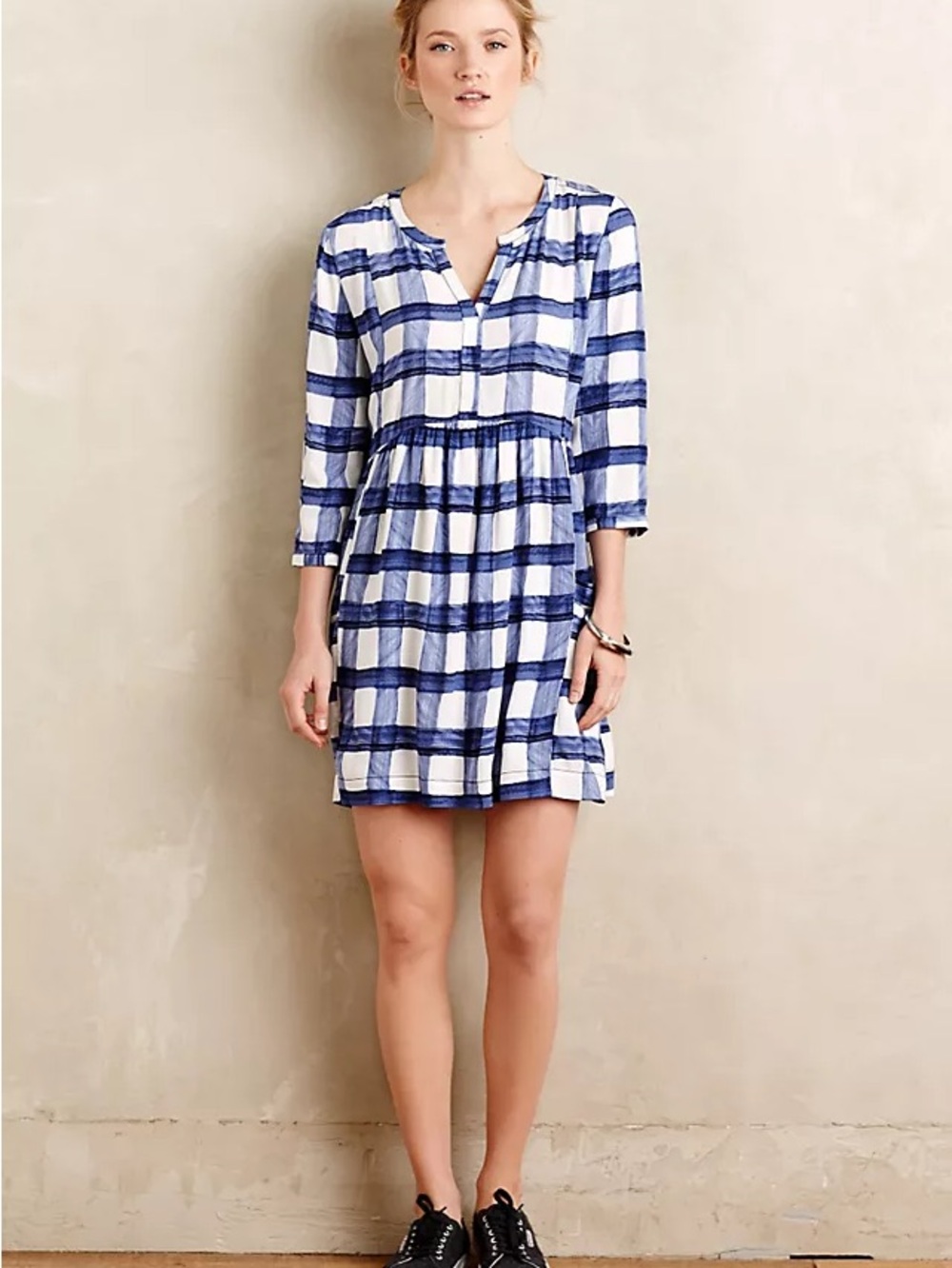 Maeve Anthropologie Devery Plaid Shirt Dress